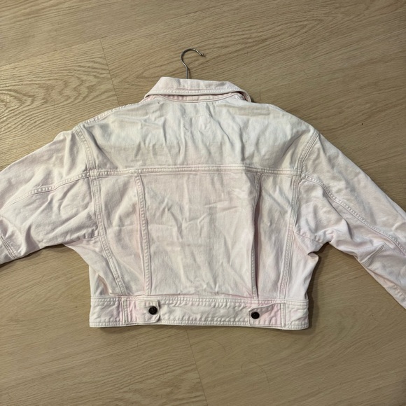 Free People Light Pink Jean Jacket - Picture 4 of 6